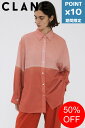 【SALE】期間限定P10倍【1500円クーポン】【CLANE / クラネ】 グラデーションプリントシャツ - GRADATION SHIRT - PINK