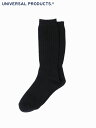 【UNIVERSAL PRODUCTS / ユニバーサルプロダクツ】 ロング ルーズ ソックス / 靴下 - LOOSE LONG SOCKS BLACK