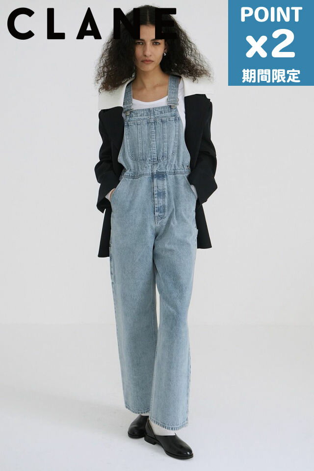 CLANE BACK OPEN DENIM ALL IN ONE INDIGO
