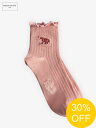 【正規品】【SALE】【MAISON KITSUNÉ / メゾン キツネ】 ベイビーフォックス コットンリブソックス レディース - Porcelai...