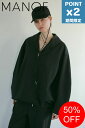 【SALE】期間限定P2倍【MANOF / マノフ】 ラッシュガードトップス - ACTIVE SHAWL COLLAR ZIP TOPS - BLACK
