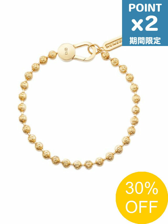 【SALE】期間限定P2倍【NUMBERING / ナンバリング】 Cutting Ball Chain Bracelet - カッティングボールチェーンブレス...