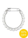 【SALE】【NUMBERING / ナンバリング】 Safety Pin BRACELT - セーフティピン ブレスレット - WHITE【韓国・ジュエリー】