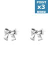 期間限定P3倍【NUMBERING / ナンバリング】 【両耳用】 リボンスタッドピアス - Ribbon Stud Earrings M SIZE SILVER