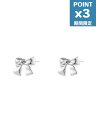 期間限定P3倍【NUMBERING / ナンバリング】 【両耳用】 スモール リボンスタッドピアス - Ribbon Stud Earrings S SIZE SILVER