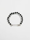 【NUMBERING / ナンバリング】 Safety Pin BRACELT - セーフティピン ブレスレット - BLACK【韓国・ジュエリー】