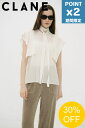 【SALE】期間限定P2倍【1000円クーポン】【CLANE / クラネ】 スクエアスリーブブラウス - SQUARE SLEEVE BLOUSE - WHITE