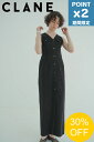 【SALE】期間限定P2倍【1500円クーポン】【CLANE / クラネ】 スリーブレス デニムワンピース - SLEEVELESS LADY DENIM ONEPIECE BLACK