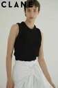 【CLANE / クラネ】 メッシュトップス - 3D RIB MESH KNIT TOPS - BLACK