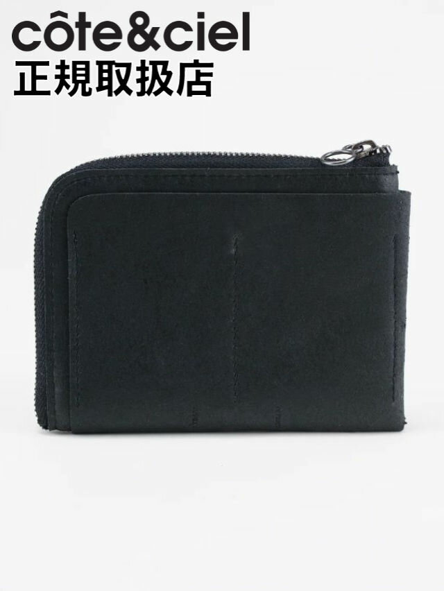 【cote&ciel / コートエシエル】 ZIPPERED WALLET L PETITS BLACK - 財布 / ウォレット