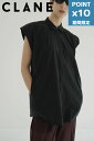 期間限定P10倍【CLANE / クラネ】 ニュアンス ショルダーロングシャツ - NUANCE SHOULDER OVER SHIRTS - BLACK
