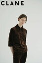 【CLANE / クラネ】 ベロア ポロトップス - CRUSHED VELOUR POLO TOPS BROWN