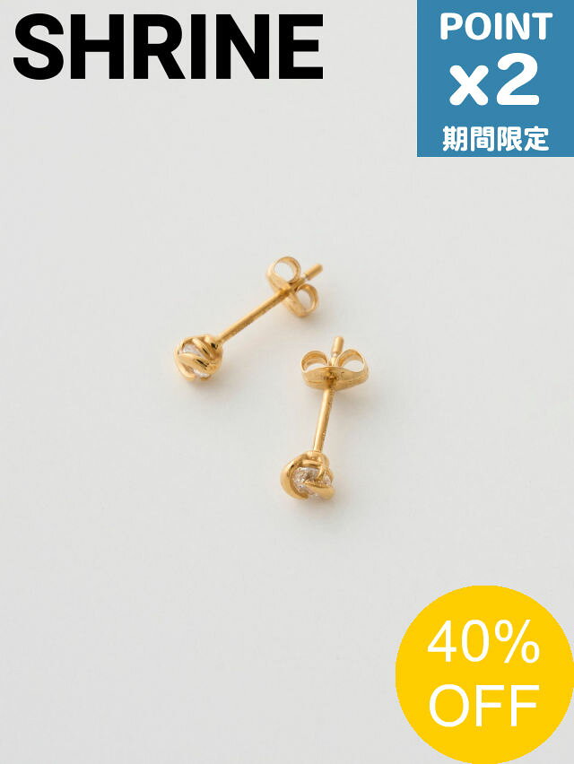 【SALE】期間限定P2倍【SHRINE / シュライン】 【片耳用ピアス】 S PRONG STUD - GOLD