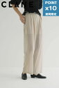 期間限定P10倍【CLANE / クラネ】 シアータックパンツ - SHEER TUCK PANTS IVORY