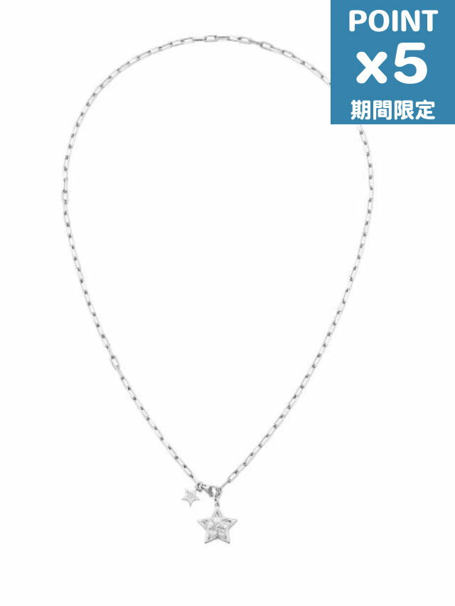 【NUMBERING / ナンバリング】 Brilliant Star Pendant Necklace （SILVER) - スターネックレス【韓国・ジュエリー】