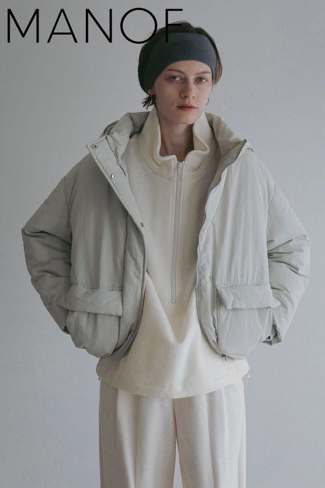 【MANOF / マノフ】 ダウンジャケット｜POCKET DOWN JACKET （IVORY)