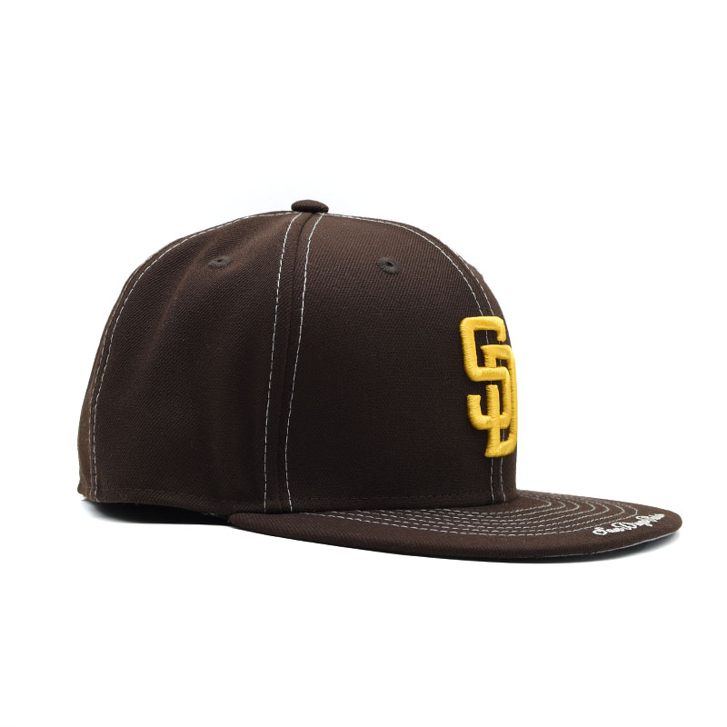 Rakuten - 海外限定 NEW ERA SAN DIEGO PADRES 59FIFTY STITCH FITTED HAT ニューエラ サンディエゴ パドレス ステッチ ブラウン ニューエラキャップ サンディエゴパドレス キャップ サンディエゴ・パドレス パドレスキャップ newera 帽子 MLBキャップ カジュアル 日本未発売