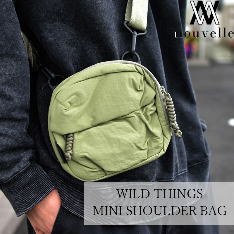 Rakuten - WILD THINGS ワイルドシングス MINI SHOULDER BAG ショルダー バッグ ミニショルダーバッグ ナイロン ブランドショルダーバッグ ナイロンミニショルダーバッグ カジュアルショルダーバッグ スポーティバッグ オリーブ カーキ シンプル お洒落 使いやすい 便利 WT-380-3814