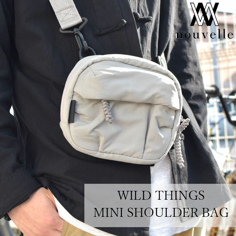 WILD THINGS ワイルドシングス MINI SHOULDER BAG ショルダー バッグ グレー シンプル お洒落 使いやすい 便利 WT-380-3814(4.0)