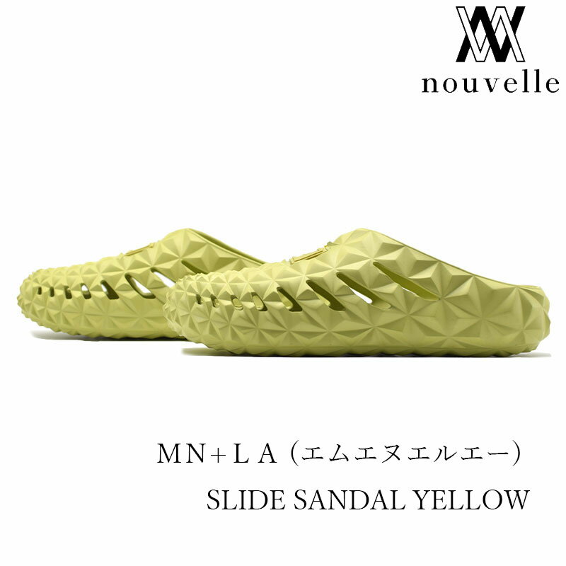 MN + LA エムエヌ エルエー SLIDE SANDAL YELLOW サンダル スライド イエロー スライドサンダル ブランドサンダルメンズ サンダルシューズメンズ サンダルシューズ ブランドメンズシューズ メンズサンダルおしゃれ おしゃれサンダル 海外ブランド おしゃれ 夏 海
