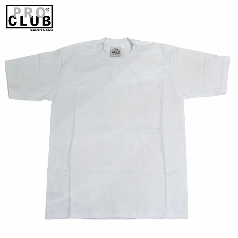 Rakuten - PRO CLUB プロクラブ HEAVY WEIGHT S/S TEE Tシャツ BLACK クルーネック 半袖 厚手 無地 ヘビーウェイト 定番 コットン シンプル ストリート 大きめ ホワイト 白