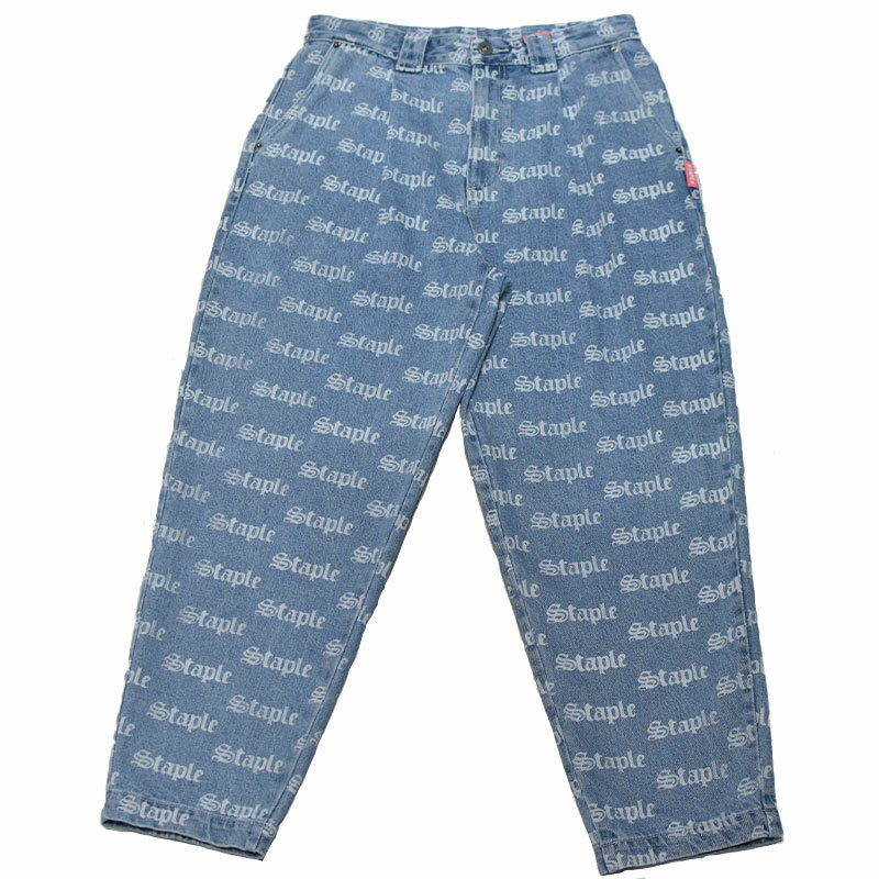 Rakuten - STAPLE ステイプル BOWERY DENIM PANT LIGHTBLUE ボウリー デニム パンツ ライトブルー 総柄 ジーンズ ピジョン