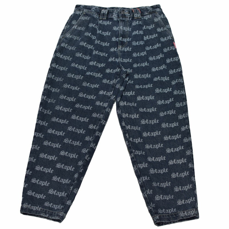 Rakuten - STAPLE ステイプル BOWERY DENIM PANT INDIGO ボウリー デニム パンツ 濃紺 インディゴ 総柄 アメリカ ニューヨーク