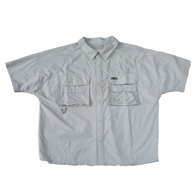 STAPLE ステイプル RITZ S/S NYLON SHIRT GREY ナイロン シャツ グレー おしゃれ PIGEON ピジョン ストリート アメリカ ニューヨーク