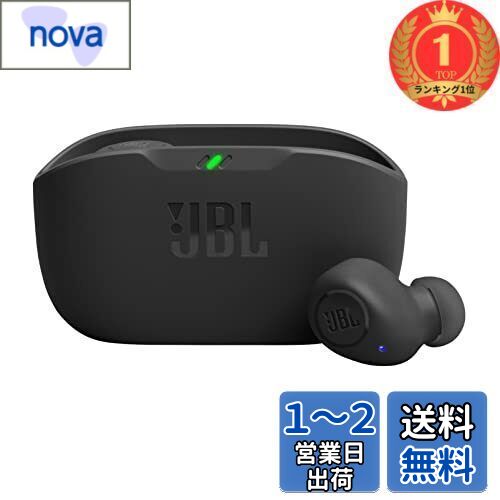 【楽天ランキング1位獲得】JBL WAVE BUDS 完全ワイヤレスイヤホン Bluetooth/IP54防水防塵/アプリ対応USBタイプC/ブラック JBLWBUDSBLK 小