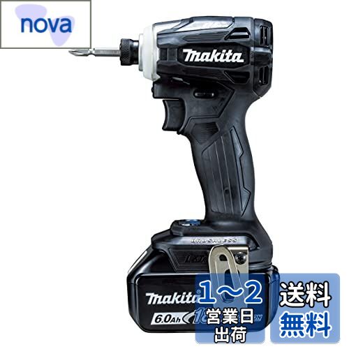 マキタ インパクトドライバTD172(18V)黒 トルク180Nm 6.0Ahバッテリ2本・充電器付 TD172DRGXB