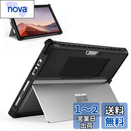 Microsoft Surface Pro 7 / Pro 6 / Pro 5 / Pro 2017 / Pro 4 / Pro LTE ケース TiMOVO カバー ハンドストラップ付き ペンホルダー付き オールインワン スタンド機能 TPU PC 保護 Surface Pro6ケース Surface Pro5ケース Surface pro7ケース surface pro ケース ブラッ