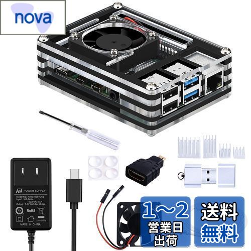 GeeekPi Raspberry Pi 44010եդ5V 3A USB-CŸץ4ĥҡȥ1MޥHD...