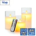 AnnTec LEDキャンドルライト クリアガラスホワイト ロウソク 本物の炎のようにゆらめく3点セット 暖色光 火を使わない ゆらゆら揺れる 安全 省エネ 専用リモコン付き 明るさ調整 電池式 LEDライトキャンドル