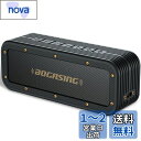 BOGASING M4 ワイヤレスポータブル Bluetooth スピーカー アウトドア IPX7 防水 防塵 耐衝撃 40W出力 大音量 重低音 ステレオ機能 マイク付き 最大24時間連続再生 USB-C接続 AUX ケープルポートTFカード対応 (black) (black)(2)