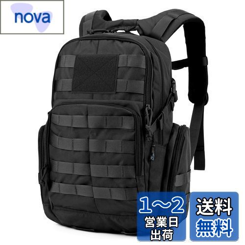 [Mardingtop] ミリタリー バックパック 25L 登山 リュック タクティカル ザック キャンプ ハイキング トラベル アウトドア用 旅行 軍用 Molle対応 (A ブラック 25L)