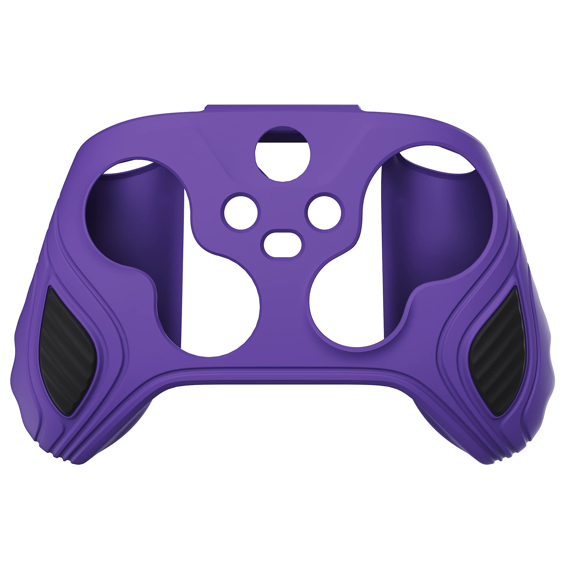 PlayVital XboxシリーズX/Sコントローラーに対応用ツートン滑り止めシリコンケースカバー、Xboxコアコントローラーに対応用ソフトラバーケース、サムグリップキャップが付き【蠍エディション-パープル＆ブラック】
