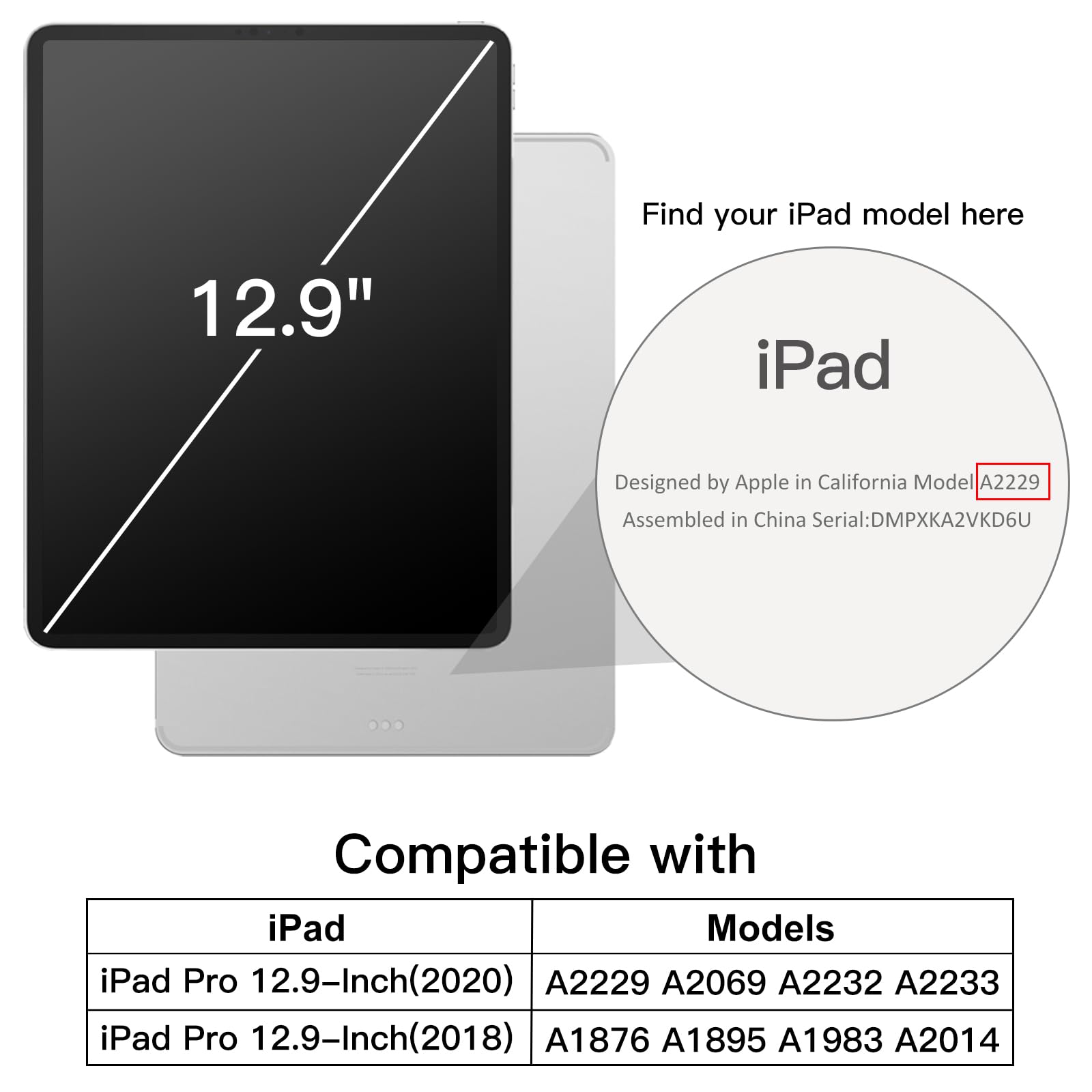 JEDirect iPadPro12.9インチ ケース (2020/2018モデル) 三つ折スタンド オートウェイクアップ/スリープ機能iPad Pro 12.9 3/4用 (ミスティブルー)