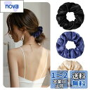Annhua シルクヘアゴム 3本セット ブラック&ゴールデン&ブルー 髪留め シルクヘアタイ 100%シルク ヘアゴム おしゃれ シュシュ まとめ髪 きれいな...