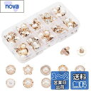 PH PandaHall パールボタン 10種100個セット 真珠 縫製ボタン アクセサリーパーツ 10~13mm 飾り ボタン 手芸材料