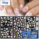 LANODO 3枚 ネイルシール 5D 春 ネイルシールセット 花 草 DIY 複数のスタイル 綺麗