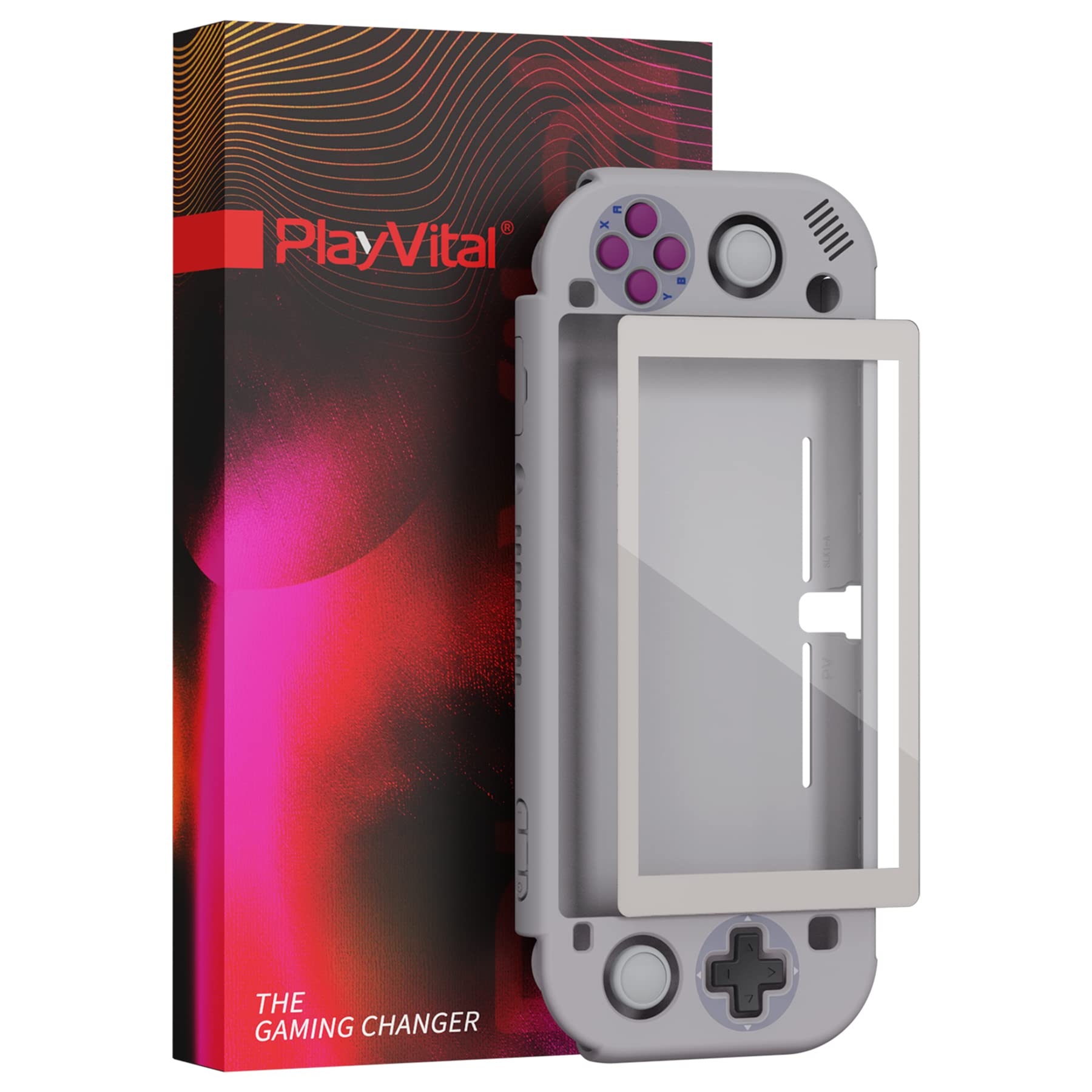 eXtremeRate PlayVital Switch Lite対応用保護シェル（パターンあるスタイル）、Switch Liteに対応用ハードシェルカバー、保護シェル＆グラスフィルム＆サムスティックグリップキャップ＆ボタンキャップは付属しています【クラシック 1989 GB DMG-01】