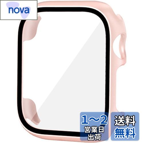 Miimall【全面保護】対応Apple Watch 8/7/6/SE/4/5 ケース PC材質 落下防止 液晶保護 傷防止 超軽量 ワイヤレス充電 Apple Watch 44mm 45mm 脱着簡単 指紋防止 気泡防止 アップルウォッチシリーズ 8 保護カバー(44mm 45mmピンク)