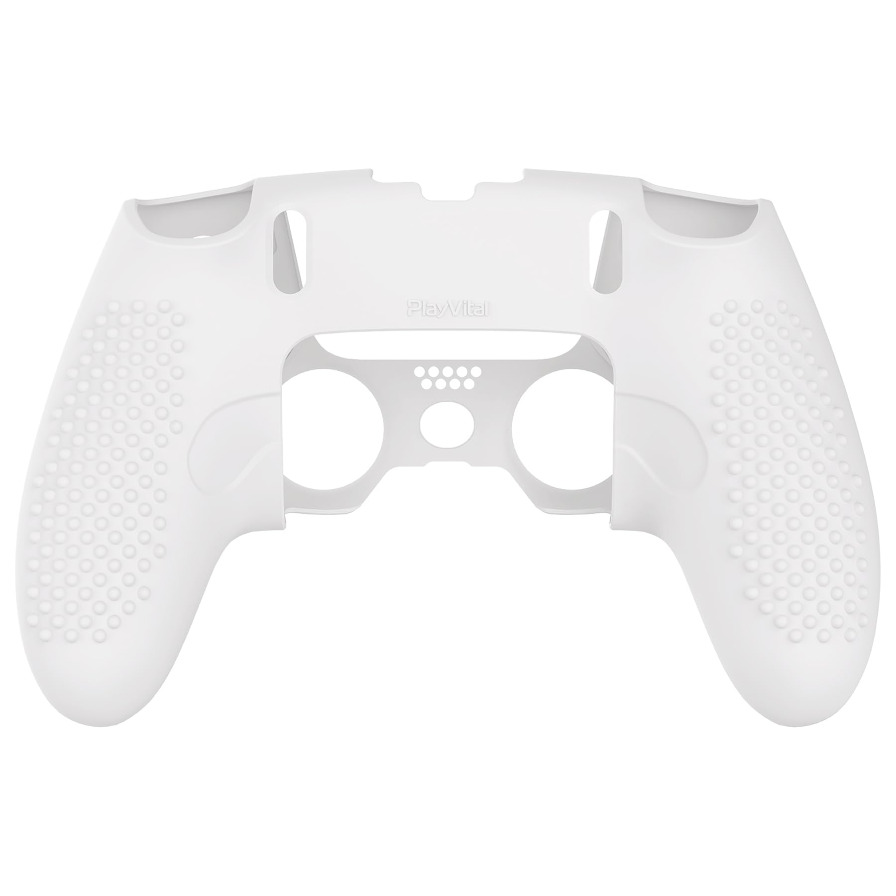 PlayVital ps5 Edgeコントローラーに対応用人間工学に基づいた滑り止めシリコンカバーケース、ps5 Edgeワイヤレスコントローラー用ソフトラバープロテクタースキン、サムグリップキャップ付き。【3Dスタッズエディション-ホワイト】