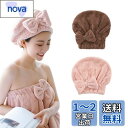ALLMIRA タオルキャップ 2枚セット ヘアキャップ 大人 吸水 速乾 ヘアドライタオル ハホニコ お風呂 蝶結び 髪タオル かわいい 厚手 ヘアドライキャ...