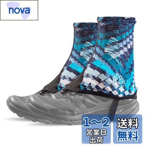 [TRIWONDER] ゲイター 登山 ゲーター ショート 脚絆 登山スパッツ レッグカバー 足カバー 釣り 泥除け 砂よけ メンズ レーディス （ブルーL）