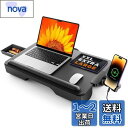 SAIJI 膝上テーブル テーブルクッション デスクトップ ノートパソコンデスク 引き出し付き PC クッション テーブル 膝上作業 PCデスク ひざ上 テレワーク 軽量トレイテーブル 持ち運び便利 17インチまでのノートパソコンとMacBookに対応 (ブラック)