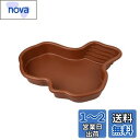 Mollytek 爬虫類 水浴び 爬虫類 入浴ボウル プール 爬虫類 亀の水入れ 特大 水飲み皿 ヤモリ、ヘビ、カメ、クマノミ、トカゲ用 沐浴ボウル (ブラウン)