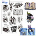 PH PandaHall クリアスタンプ 魔法のアイテム レトロスタイル 魔法使い パターン シリコンスタンプ ゴム印 手帳用 アンティーク クラフトカード 手...