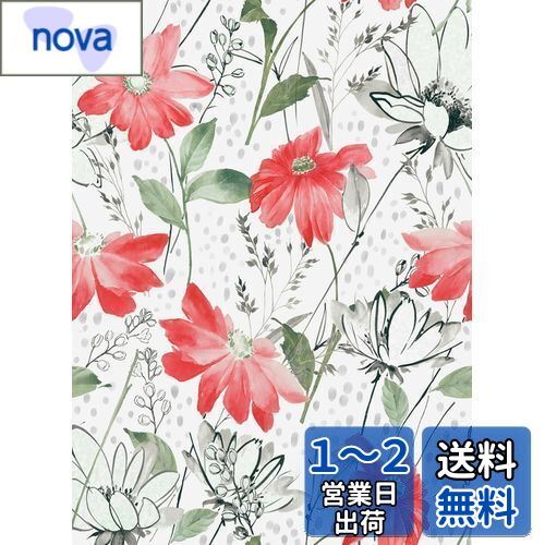 Juangfia 壁紙シール 花柄 剥がせる壁紙 防水リメイクシート 透けない 10メートル