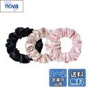 Lolalet シルクヘアゴム シュシュ 100%天然シルク22匁 女性 大人 光沢 立体感 おしゃれ 髪留め 卒業・誕生日・就職・成人式 プレゼント 3個セッ...